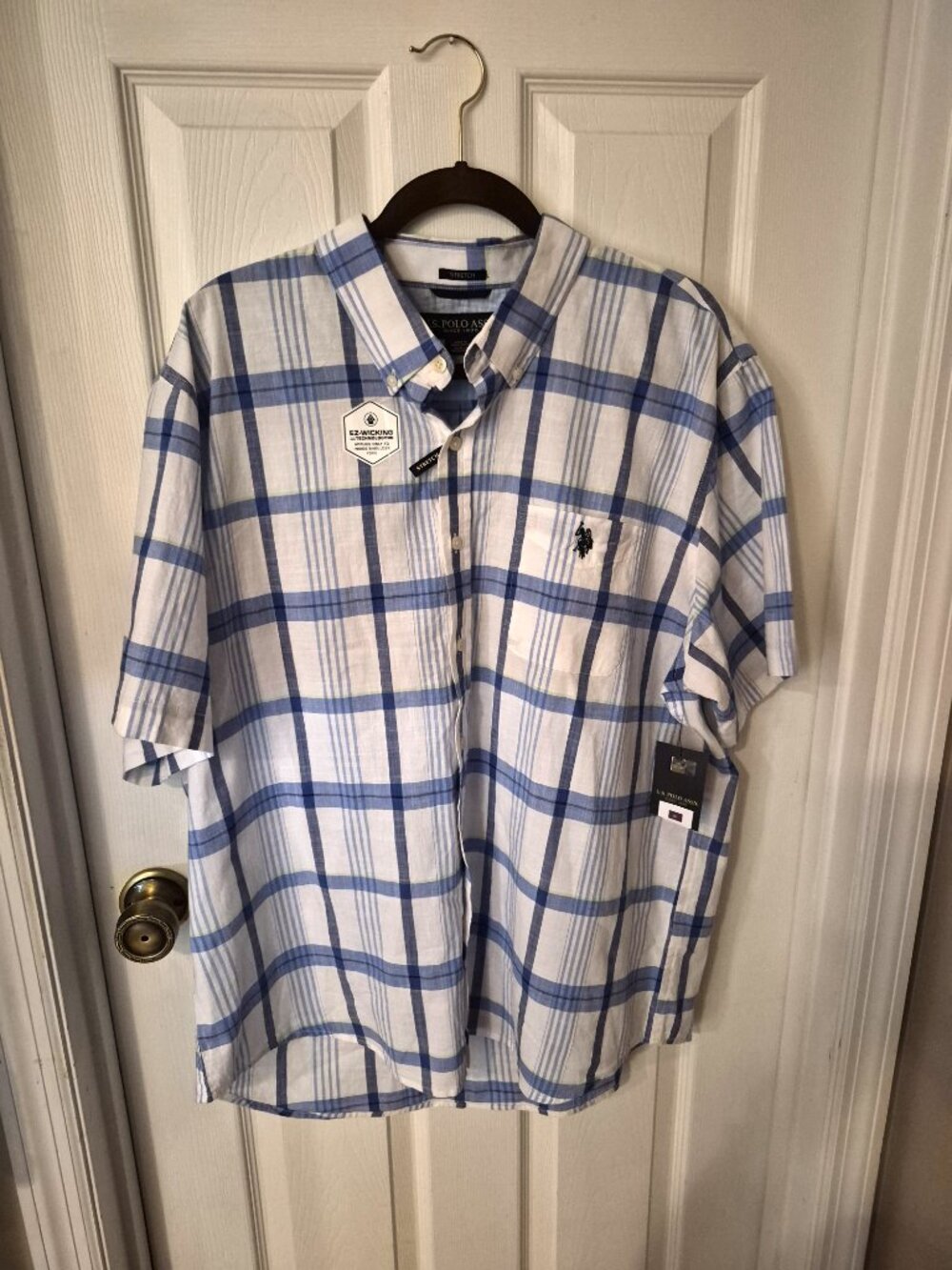 NWT U.S. Polo Assn. Blues and White Shirt Size 2XL